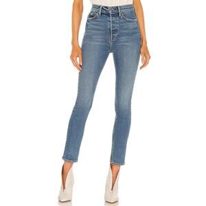 NWT GRLFRND The Piper Super High Rise Stretch Slim Crop Jeans Laurel Canyon 26